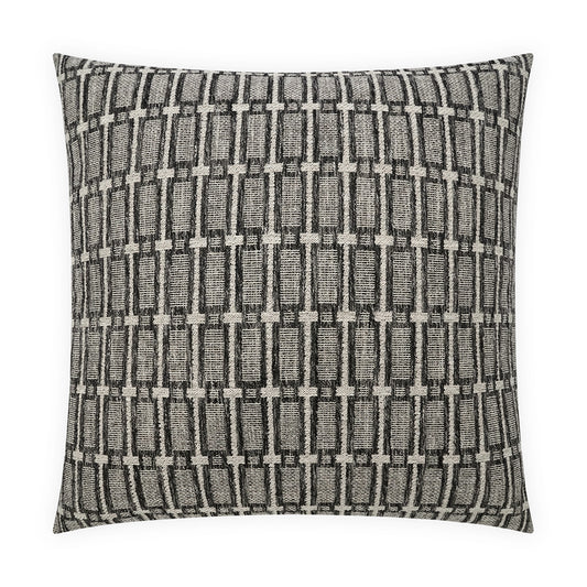 D.V. KAP HOME   24" x 24" Mandaree Pillow - Charcoal Abstract, Transitional    - 4132-C-2424