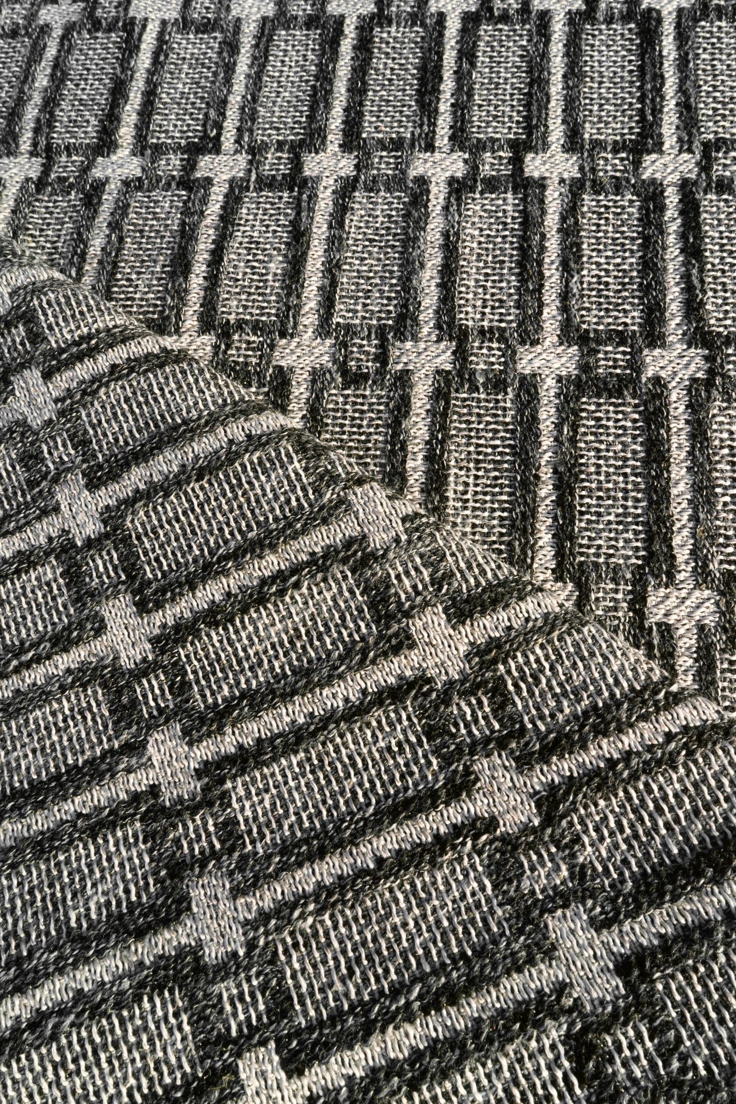 D.V. KAP HOME   24" x 24" Mandaree Pillow - Charcoal Abstract, Transitional    - 4132-C-2424