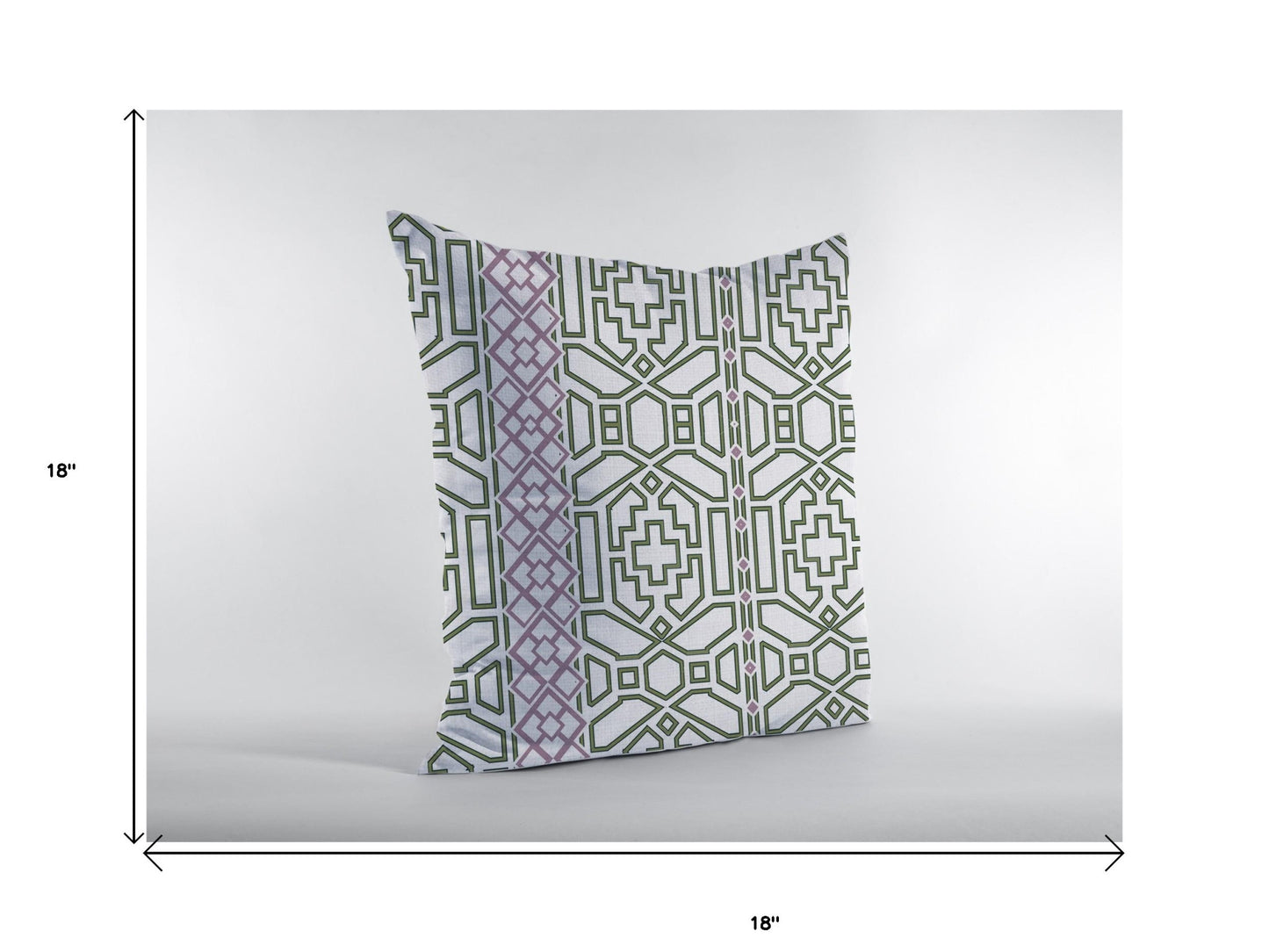 18" White Bird Maze Decorative Suede Throw Pillow