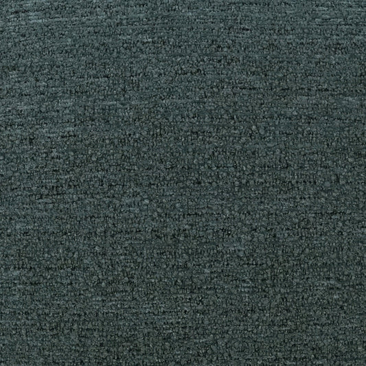 Dark teal boucle fabric close-up with dense, nubby texture for upholstery or cushions.