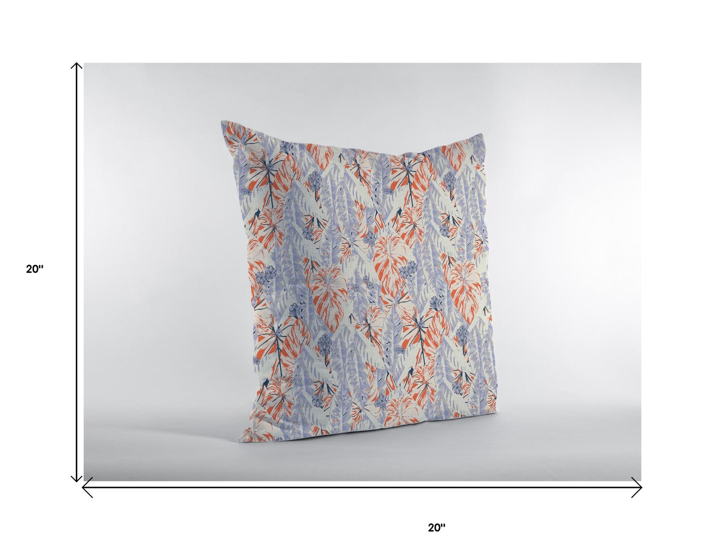 18" Orange Lavender Tropics Suede Throw Pillow