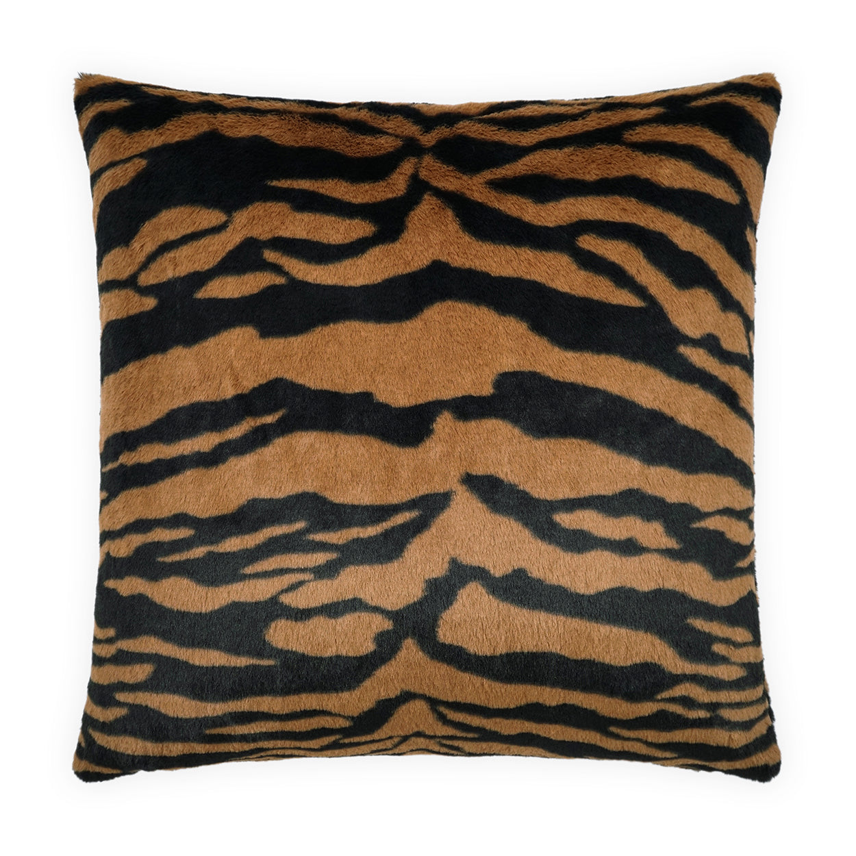 D.V. KAP HOME   24" x 24" Getti Pillow - Tiger Animal, Faux Fur    - 4139-T-2424