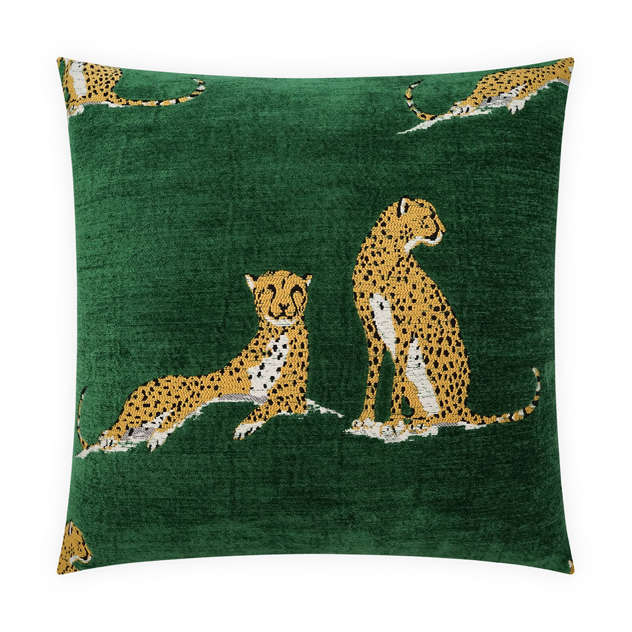 D.V. KAP HOME   24" x 24" Big Iris Pillow - Emerald Animal, Novelty, Transitional    - 4141-E-2424