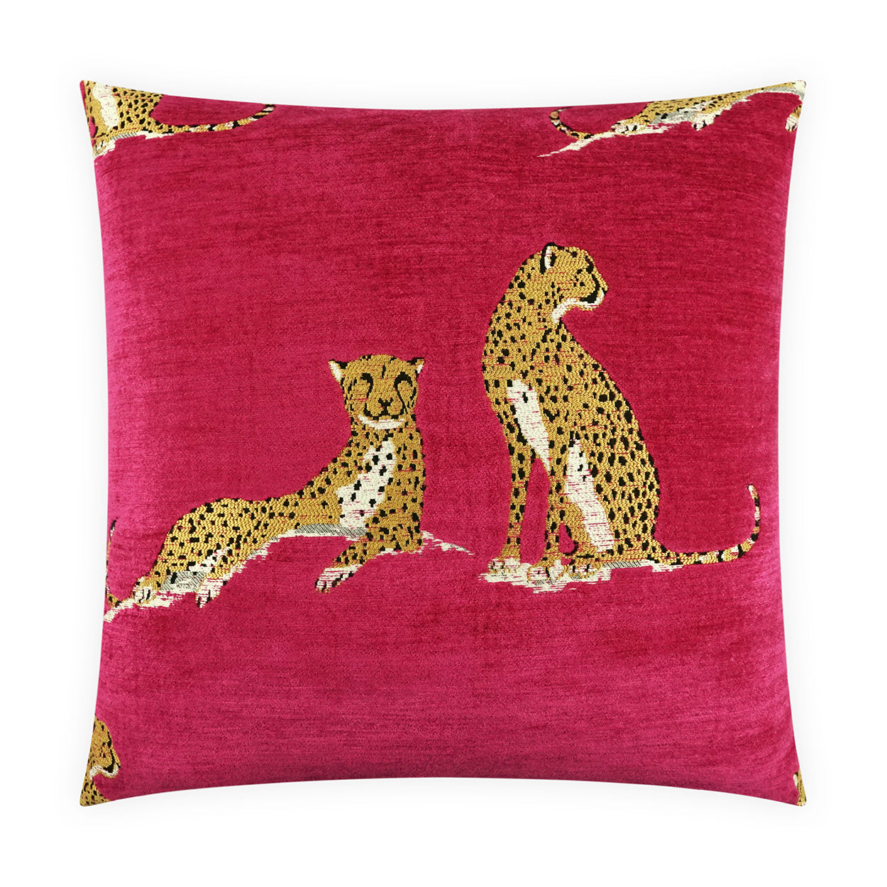 D.V. KAP HOME   24" x 24" Big Iris Pillow - Fuchsia Animal, Novelty, Transitional    - 4141-F-2424