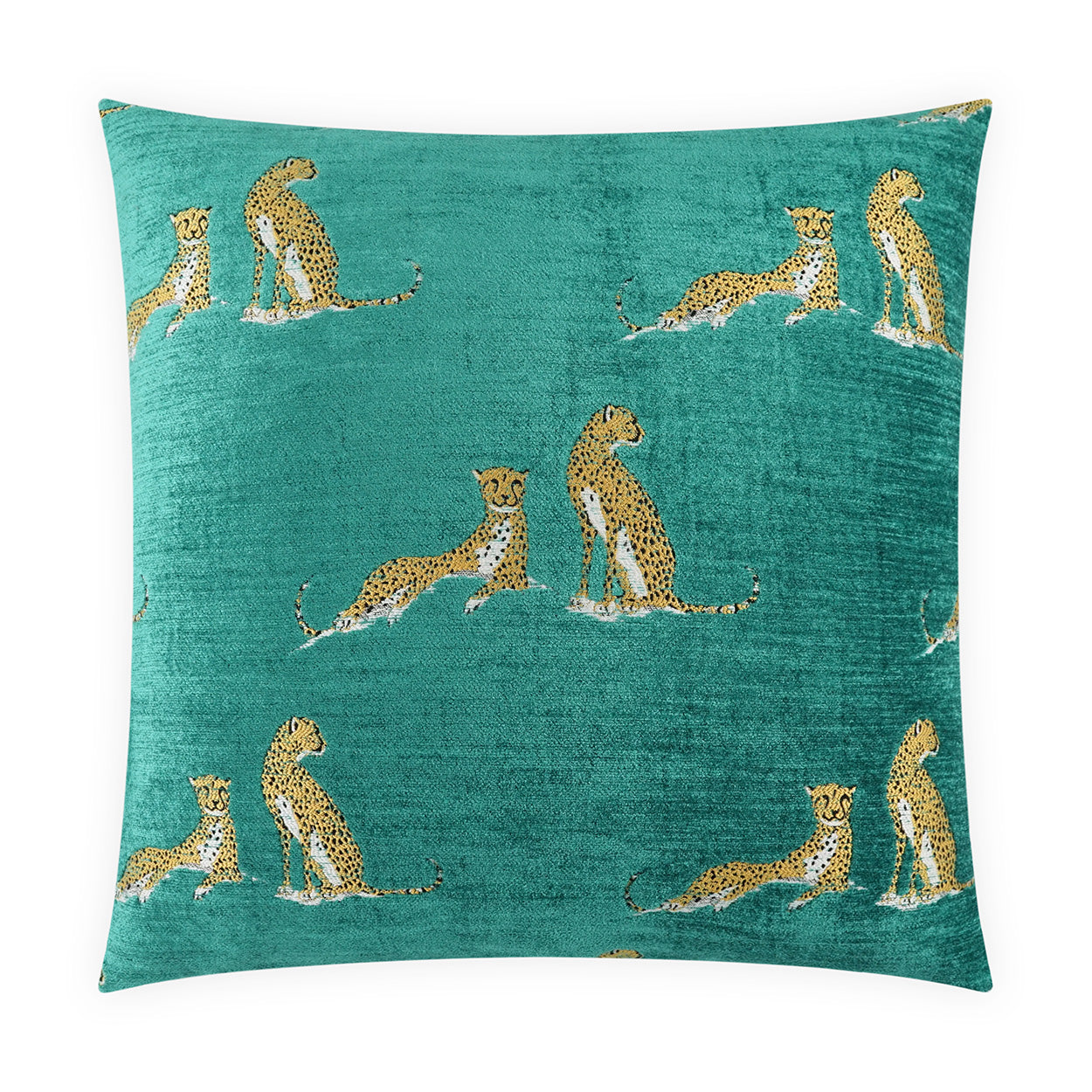 D.V. KAP HOME   24" x 24" Little Iris Pillow - Aquamarine Animal, Novelty, Transitional    - 4142-A-2424