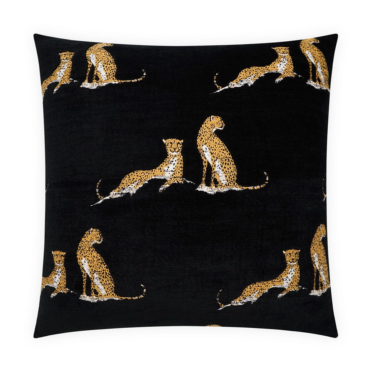D.V. KAP HOME   24" x 24" Little Iris Pillow - Black Animal, Novelty, Transitional    - 4142-B-2424