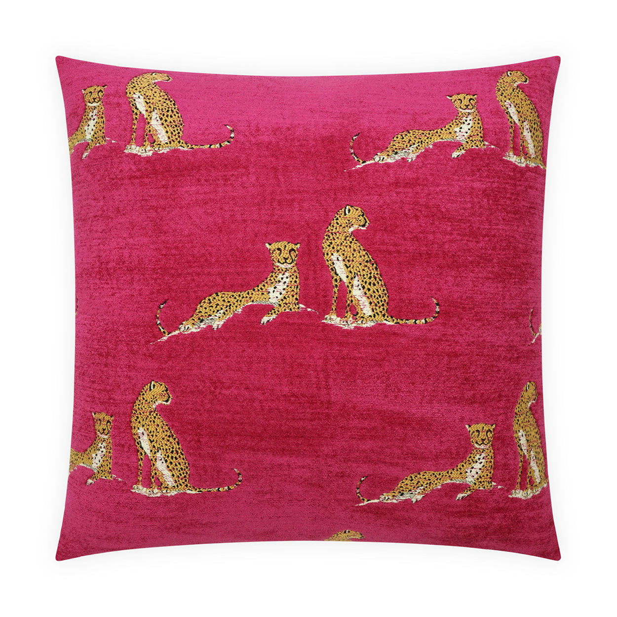 D.V. KAP HOME   24" x 24" Little Iris Pillow - Fuchsia Animal, Novelty, Transitional    - 4142-F-2424