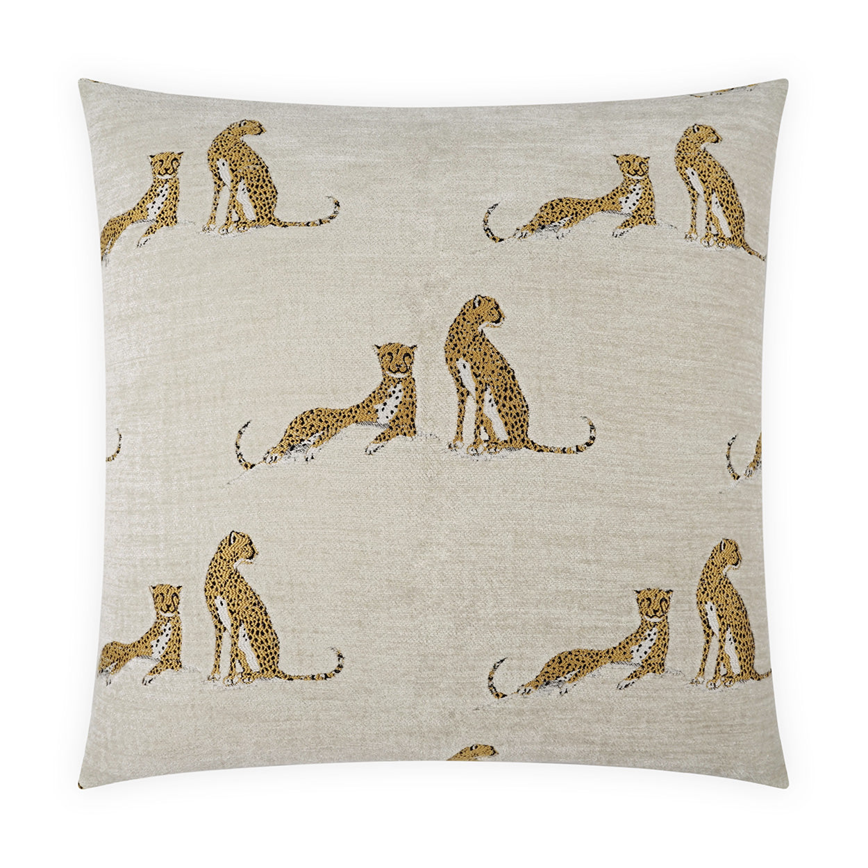 D.V. KAP HOME   24" x 24" Little Iris Pillow - Ivory Animal, Novelty, Transitional    - 4142-I-2424