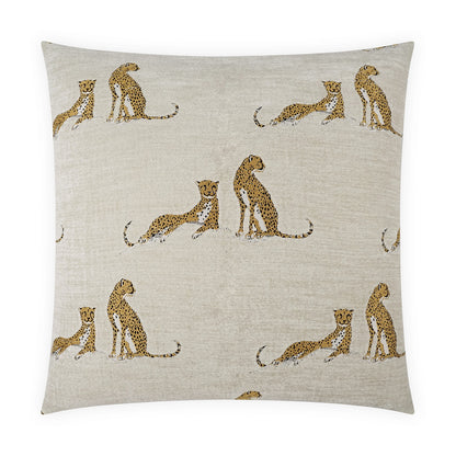 D.V. KAP HOME   24" x 24" Little Iris Pillow - Ivory Animal, Novelty, Transitional    - 4142-I-2424