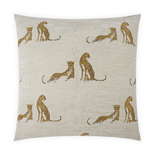 D.V. KAP HOME   24" x 24" Little Iris Pillow - Ivory Animal, Novelty, Transitional    - 4142-I-2424