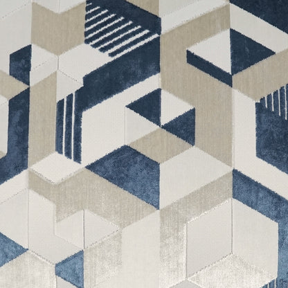 D.V. KAP HOME   24" x 24" Delaware Pillow - Blue Geometric, Modern, Abstract, Glam    - 4144-B-2424