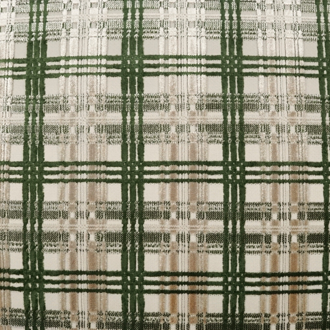 D.V. KAP HOME 4145-E-YARD Cotati Fabric - Emerald Plaid - Check, Glam, Transitional  Green   - Cotati