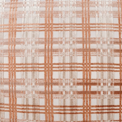 D.V. KAP HOME   24" x 24" Cotati Pillow - Salmon Plaid - Check, Glam, Transitional    - 4145-S-2424