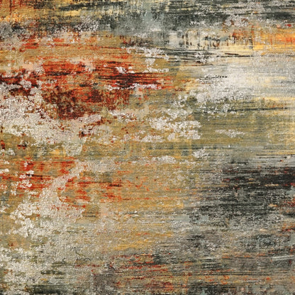 D.V. KAP HOME   24" x 24" Serston Pillow - Orange Abstract, Transitional, Glam    - 4146-O-2424