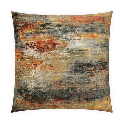 D.V. KAP HOME   24" x 24" Serston Pillow - Orange Abstract, Transitional, Glam    - 4146-O-2424