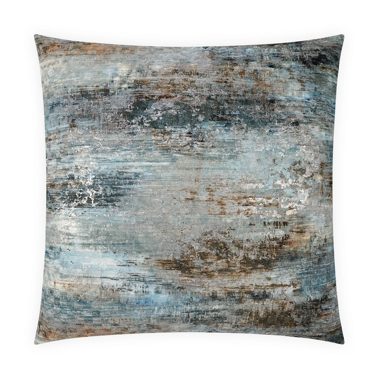 D.V. KAP HOME   24" x 24" Togurs Pillow - Blue Abstract, Transitional, Glam    - 4147-B-2424