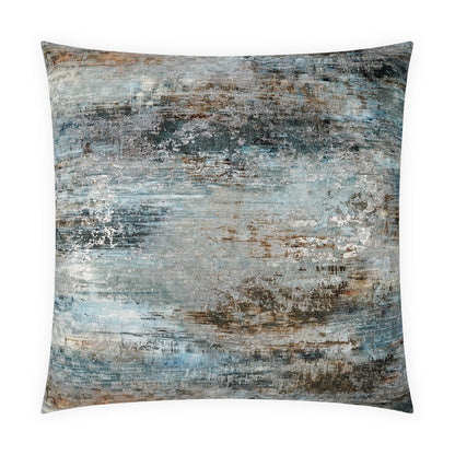 D.V. KAP HOME   24" x 24" Togurs Pillow - Blue Abstract, Transitional, Glam    - 4147-B-2424