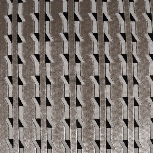 D.V. KAP HOME 4150-YARD Guerro Fabric Geometric, Transitional, Glam, Modern  Silver, Grey   - Guerro