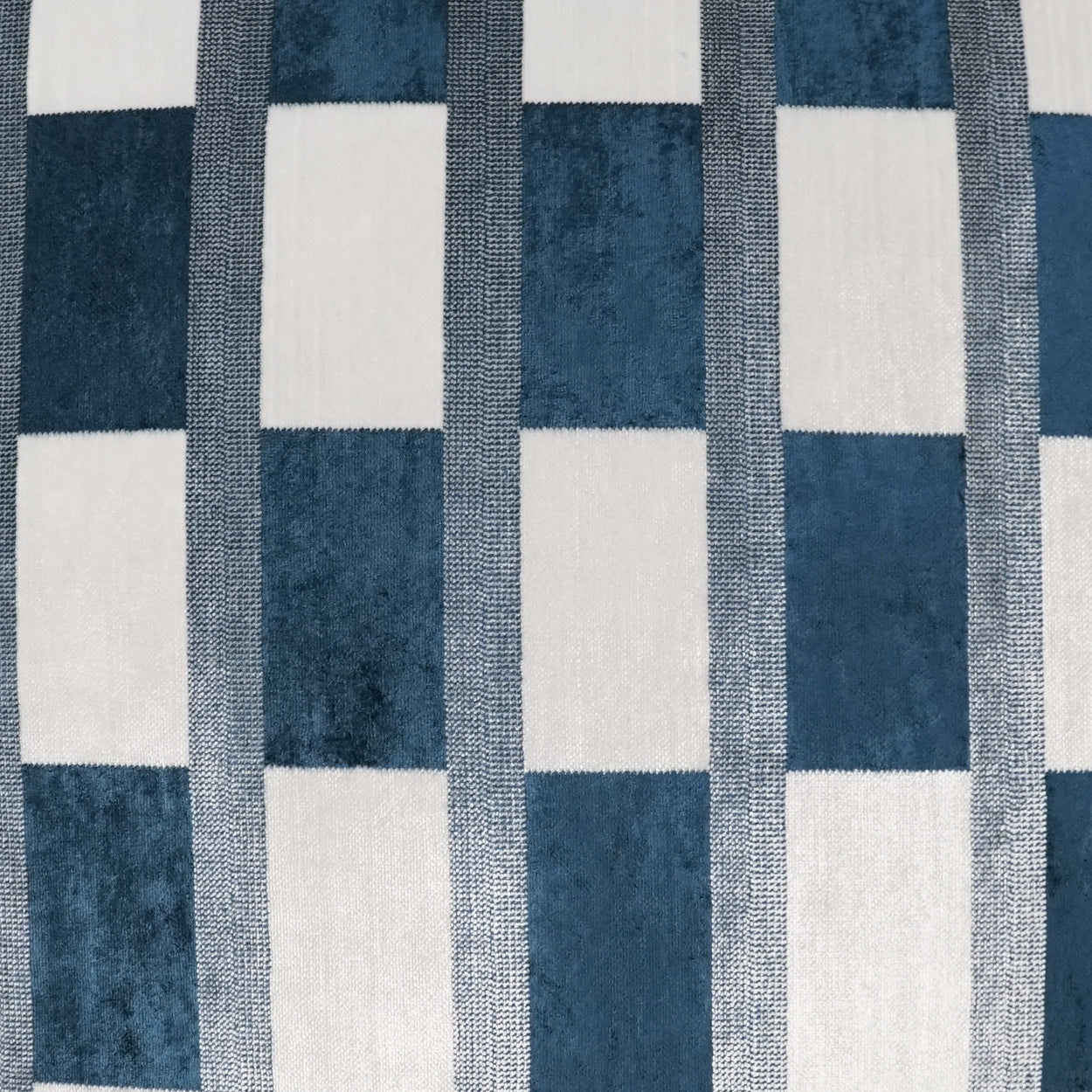 D.V. KAP HOME 4151-B-YARD Root Fabric - Blue Plaid - Check, Glam, Transitional  Blue, Slate Blue   - Root