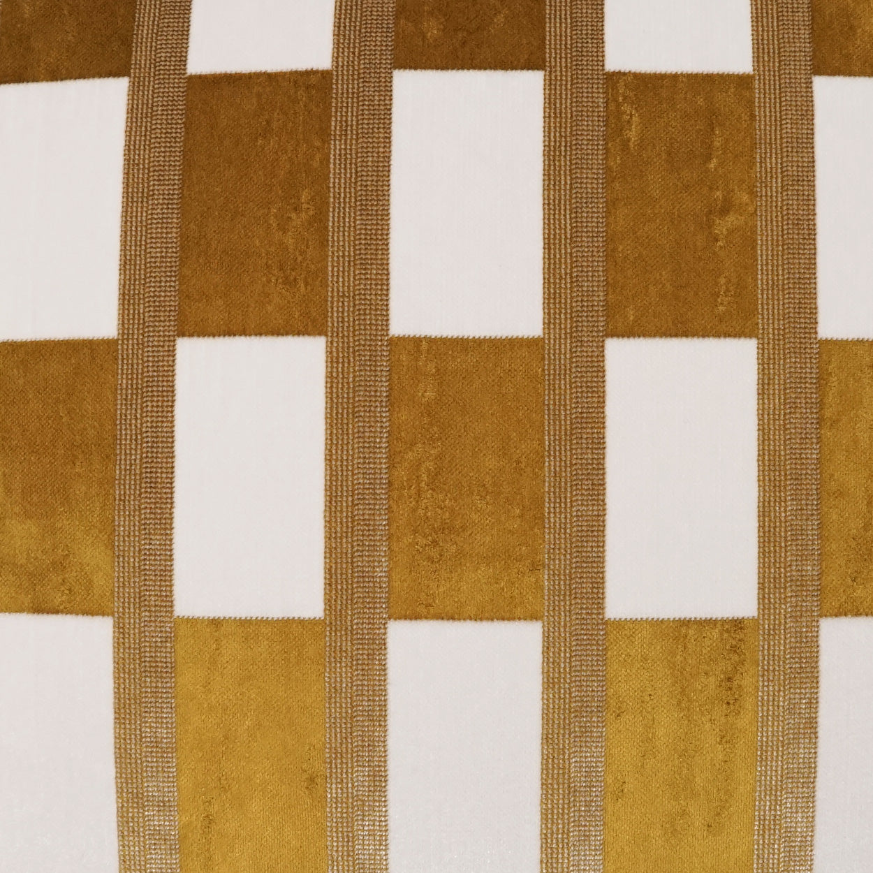 D.V. KAP HOME 4151-M-YARD Root Fabric - Mustard Plaid - Check, Glam, Transitional  Gold   - Root