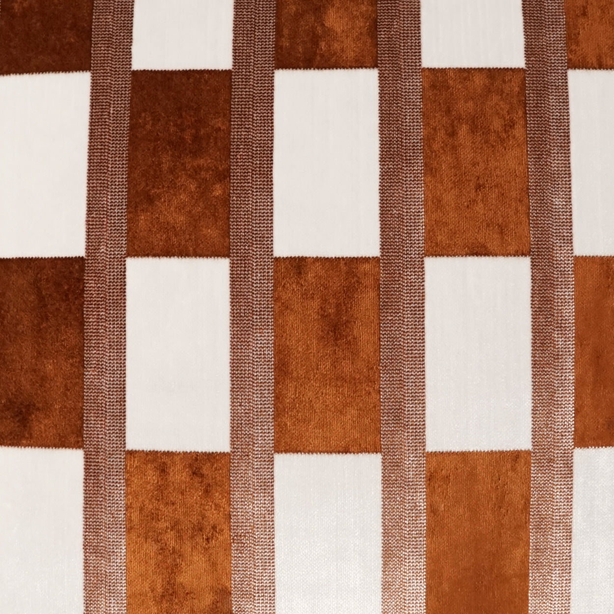 D.V. KAP HOME 4151-R-YARD Root Fabric - Rust Plaid - Check, Glam, Transitional  Copper   - Root