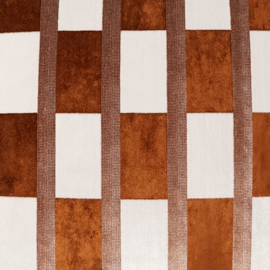 D.V. KAP HOME 4151-R-YARD Root Fabric - Rust Plaid - Check, Glam, Transitional  Copper   - Root