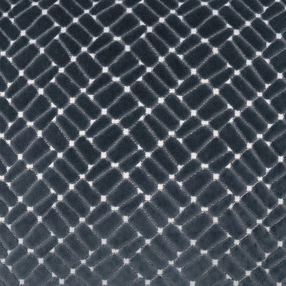 D.V. KAP HOME   24" x 24" Melvin Pillow - Indigo Geometric, Traditional, Textured    - 4154-I-2424