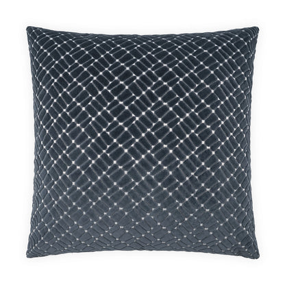 D.V. KAP HOME   24" x 24" Melvin Pillow - Indigo Geometric, Traditional, Textured    - 4154-I-2424