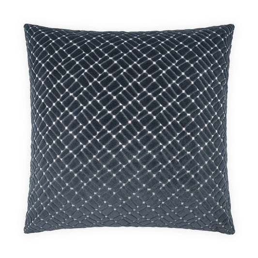 D.V. KAP HOME   24" x 24" Melvin Pillow - Indigo Geometric, Traditional, Textured    - 4154-I-2424