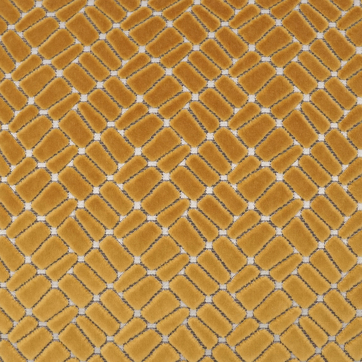 D.V. KAP HOME   24" x 24" Melvin Pillow - Mustard Geometric, Traditional, Textured    - 4154-M-2424