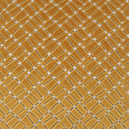 D.V. KAP HOME   24" x 24" Melvin Pillow - Mustard Geometric, Traditional, Textured    - 4154-M-2424