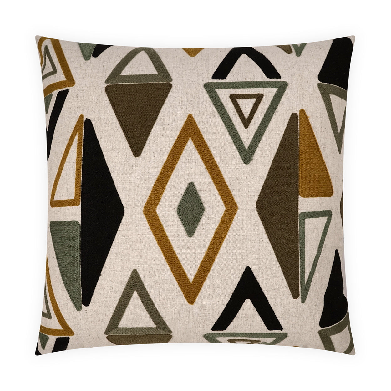 D.V. KAP HOME   24" x 24" Wild Card Pillow - Blackstone Geometric, Abstract, Modern, Global    - 4155-B-2424