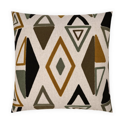 D.V. KAP HOME   24" x 24" Wild Card Pillow - Blackstone Geometric, Abstract, Modern, Global    - 4155-B-2424