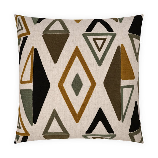 D.V. KAP HOME   24" x 24" Wild Card Pillow - Blackstone Geometric, Abstract, Modern, Global    - 4155-B-2424