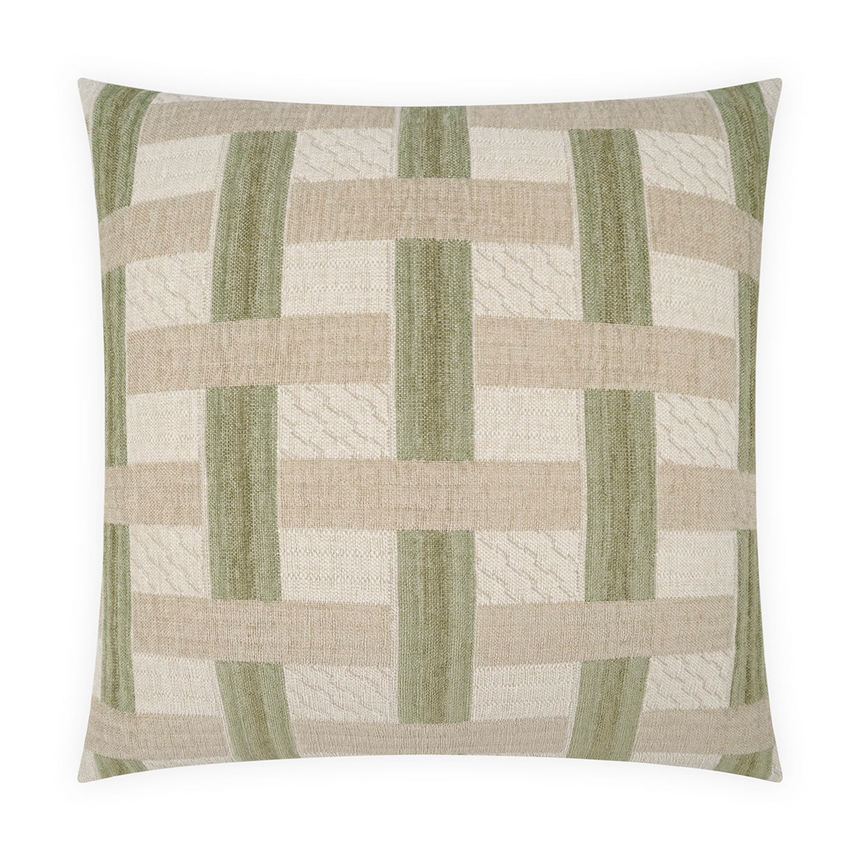 D.V. KAP HOME   24" x 24" Fraser Pillow - Sage Traditional    - 4156-S-2424