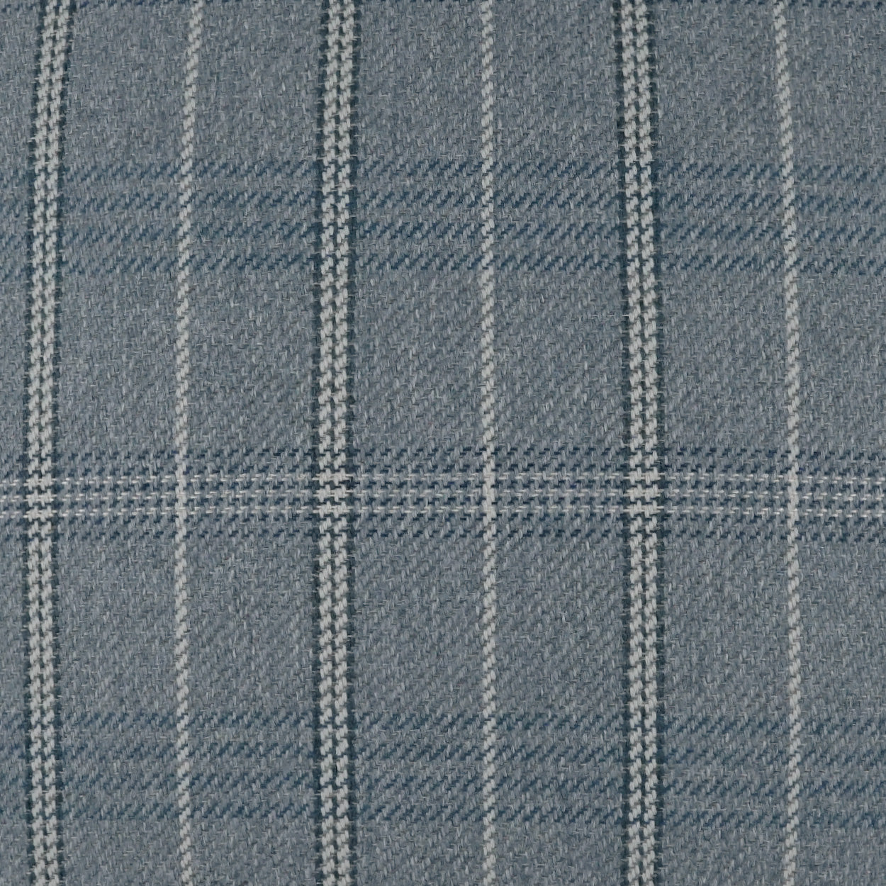 D.V. KAP HOME   24" x 24" Harken Pillow - Denim Farmhouse, Plaid - Check    - 4166-D-2424