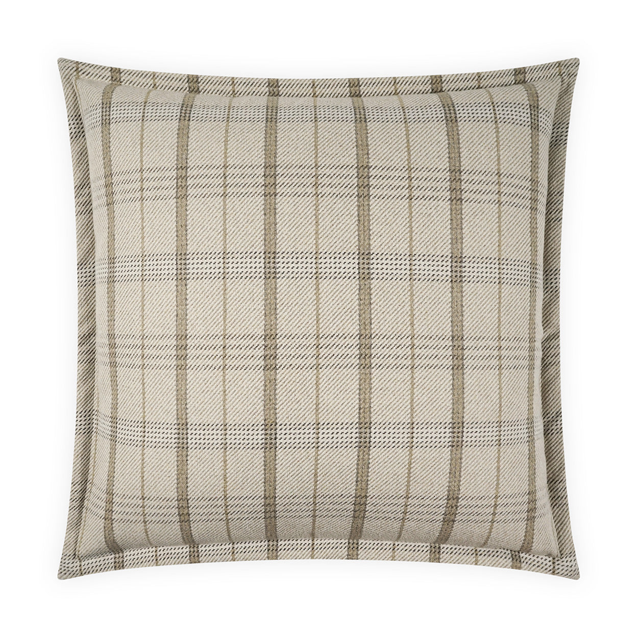 D.V. KAP HOME   24" x 24" Harken Pillow - Pearl Farmhouse, Plaid - Check    - 4166-P-2424