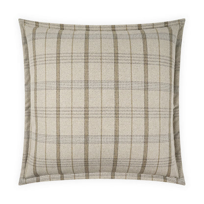 D.V. KAP HOME   24" x 24" Harken Pillow - Pearl Farmhouse, Plaid - Check    - 4166-P-2424
