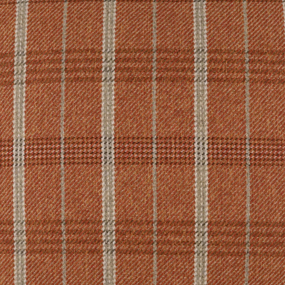 D.V. KAP HOME   24" x 24" Harken Pillow - Rust Farmhouse, Plaid - Check    - 4166-R-2424