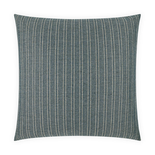 D.V. KAP HOME   24" x 24" Boxford Pillow - Chambray Farmhouse, Stripes    - 4167-C-2424