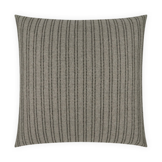 D.V. KAP HOME   24" x 24" Boxford Pillow - Grey Farmhouse, Stripes    - 4167-G-2424