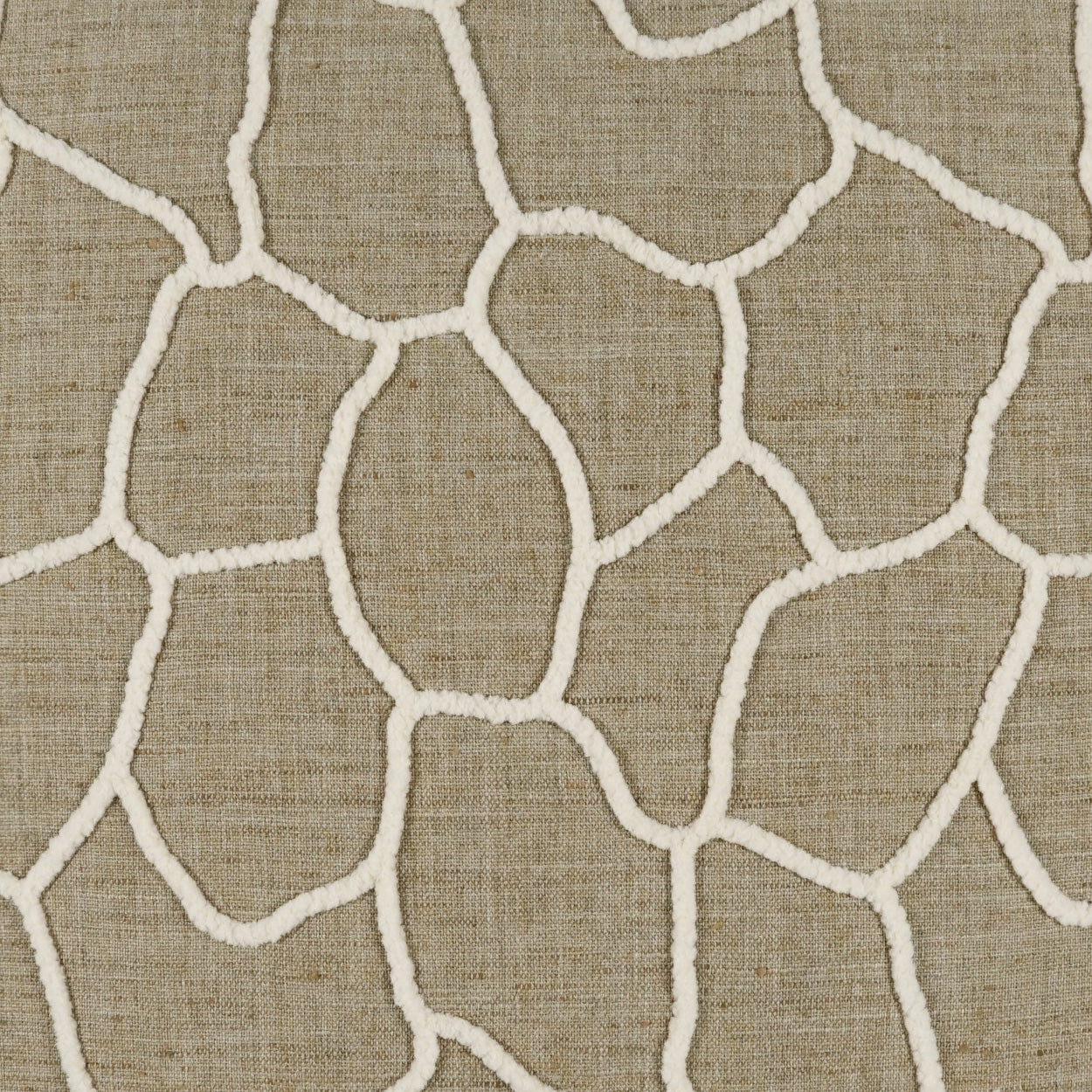 D.V. KAP HOME 4168-W-YARD Alger Fabric - Wheat Embroidery, Animal  Tan   - Alger