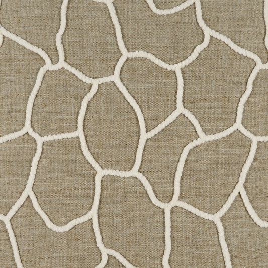 D.V. KAP HOME 4168-W-YARD Alger Fabric - Wheat Embroidery, Animal  Tan   - Alger