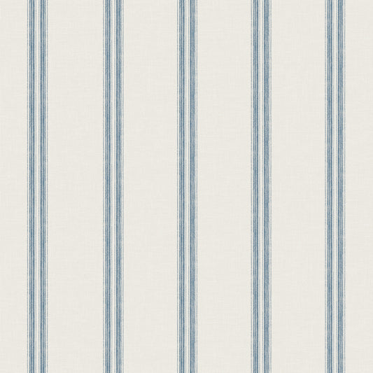 York Wallcoverings Chesapeake Johnny Blue Stripes Wallpaper Graphics Farmhouse Blue  Wallpaper - 4169-13075
