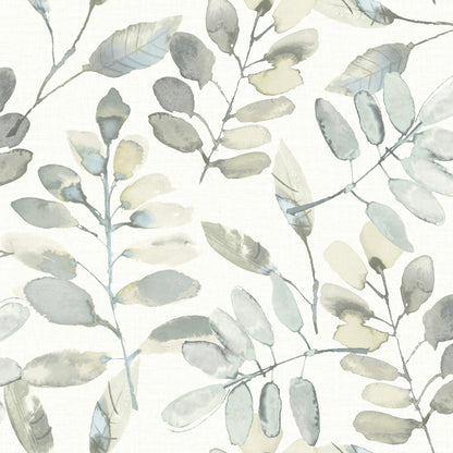 York Wallcoverings Chesapeake Pinnate Grey Leaves Wallpaper Botanical Traditional Grey  Wallpaper - 4169-13905