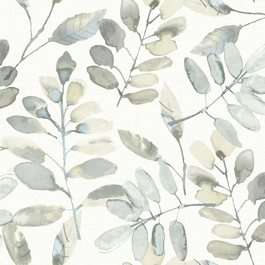 York Wallcoverings Chesapeake Pinnate Grey Leaves Wallpaper Botanical Traditional Grey  Wallpaper - 4169-13905
