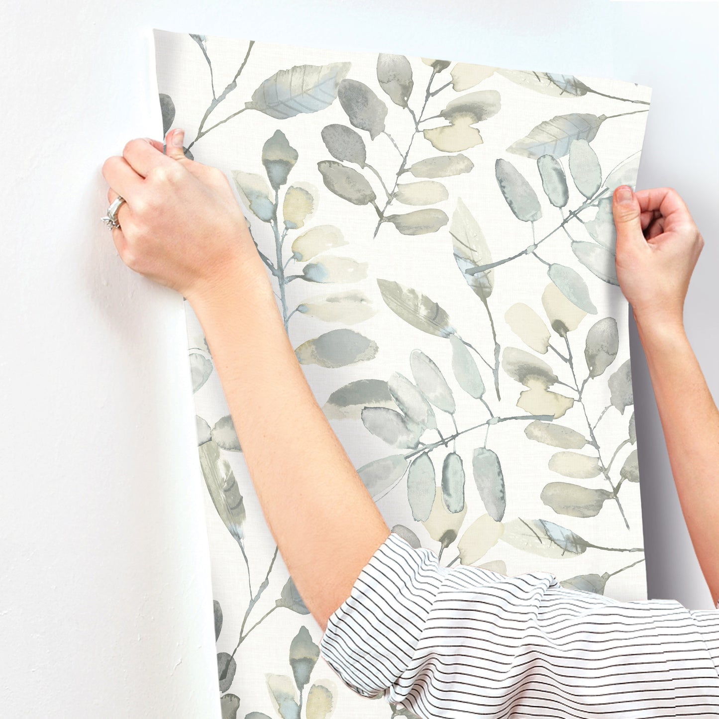 York Wallcoverings Chesapeake Pinnate Grey Leaves Wallpaper Botanical Traditional Grey  Wallpaper - 4169-13905