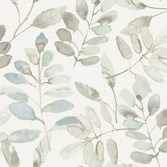 York Wallcoverings Chesapeake Pinnate Mint Leaves Wallpaper Botanical Traditional Mint  Wallpaper - 4169-13909