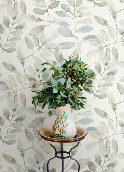 York Wallcoverings Chesapeake Pinnate Mint Leaves Wallpaper Botanical Traditional Mint  Wallpaper - 4169-13909