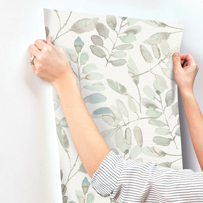 York Wallcoverings Chesapeake Pinnate Mint Leaves Wallpaper Botanical Traditional Mint  Wallpaper - 4169-13909